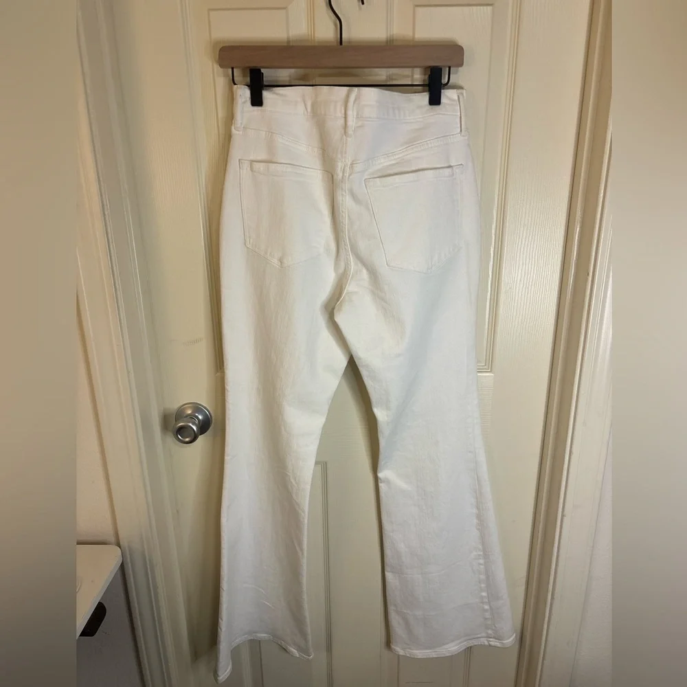 J.Crew White Flare Jeans – Full Length, Stretch Denim